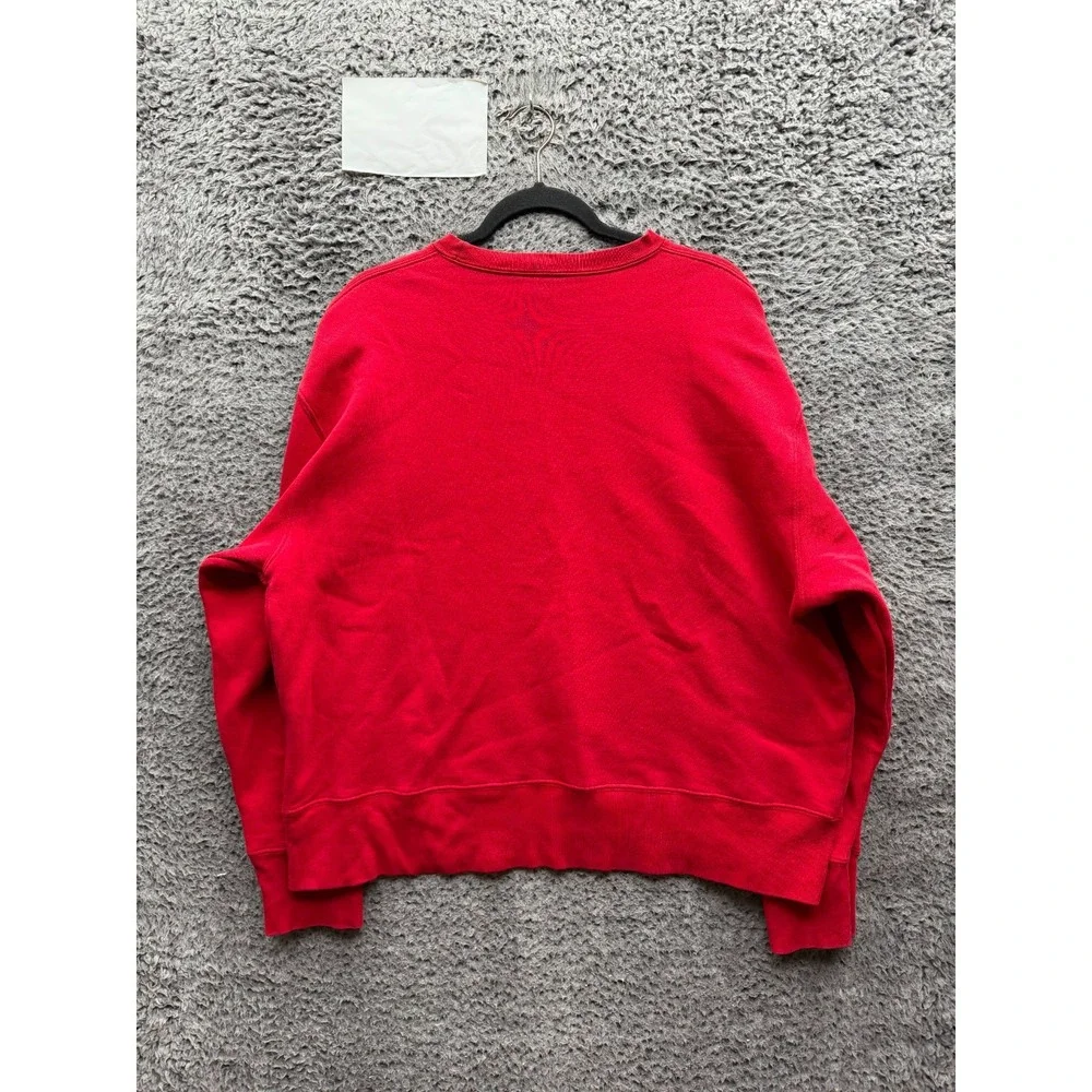 Vintage Polo Jeans Co. Ralph Lauren Fleece Crewneck Sweatshirt Red Mens Size L